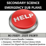Secondary Science Sub Plans