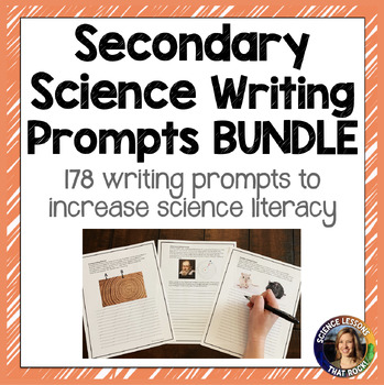 Preview of Secondary Science Writing Prompts MEGA BUNDLE