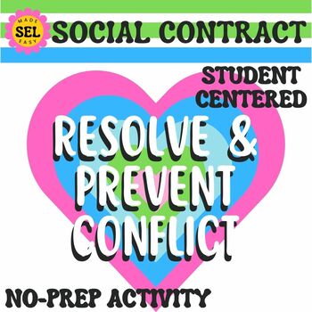 Preview of Social Contract First Week Activity- Middle & High School- Includes instructions