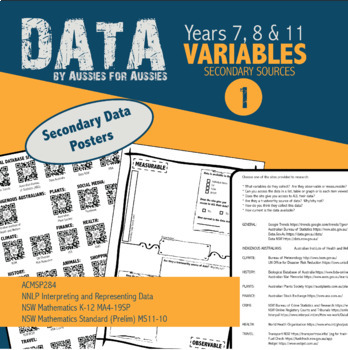 Preview of Secondary Sources (DATA & Variables) 4-19SP