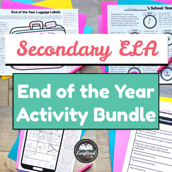 Preview of Secondary Students End of the Year Activity Bundle - Middle School High School