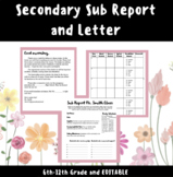 Secondary Sub Report and Letter