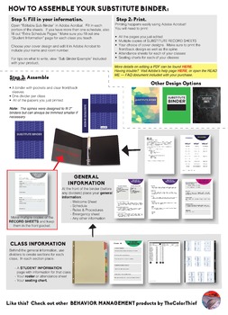 Secondary Substitute Binder - Fully Editable PDF by The Color Thief