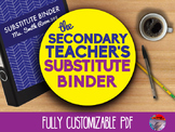 Secondary Substitute Binder - Fully Editable PDF