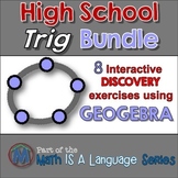 Secondary Trigonometry - Geogebra - interactive discovery 