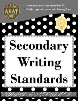 Preview of Secondary Writing Standards