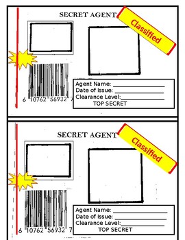 Secret Agent Badge By Melissa Fox Teachers Pay Teachers