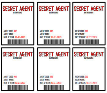 Secret Agent Badges | EDITABLE | 4 Versions **PLUS FREEBIE included ...