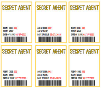 Secret Agent Badges | EDITABLE | 4 Versions **PLUS FREEBIE included ...