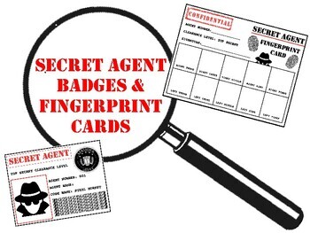 Preview of Secret Agent Badges & Fingerprint Cards