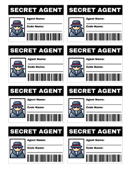 Secret Agent Badges and Hand Scanner by Jessica Scott | TPT