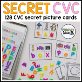 Secret CVC Word Activity (Kindergarten Task Cards)