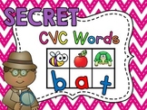 Secret CVC Words (Short Vowels A E I O U and Alphabet Lett