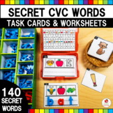 Secret CVC Words | Break the Code Task Cards | Beginning Sounds