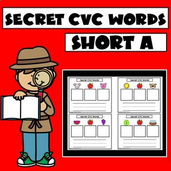 Preview of Secret CVC Words Task Cards