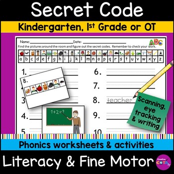 Preview of Occupational Therapy Secret Code Handwriting Beginning Sound Activities