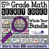 Secret Code Math Worksheet 5th Grade Bundle