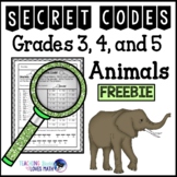 Secret Code Math Worksheets Animals 3rd Grade 4th Grade 5th Grade