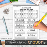 Secret Code Sight Word Game Printables- ELA Center Game