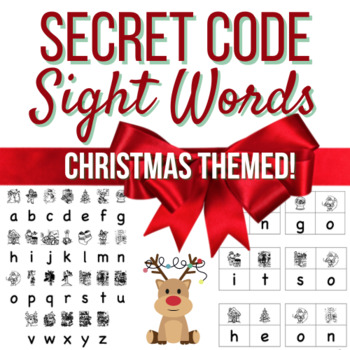 Preview of Secret Code Sight Words (Christmas Themed)