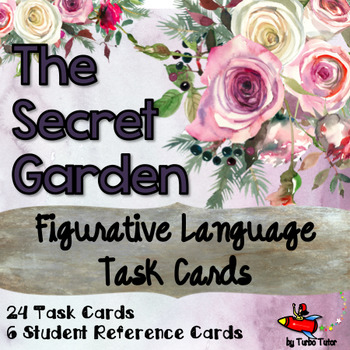 Preview of Secret Garden Figurative Language Task Cards