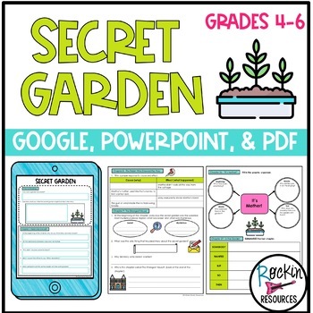 Preview of Secret Garden Novel Study with Assessment | Critical Thinking | Common Core