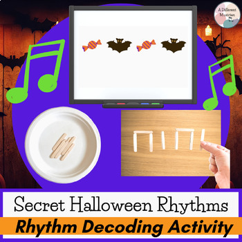 Preview of Secret Halloween Rhythms - October Music Activity/Game for Elementary Music