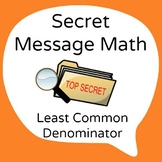 Secret Message Math - Least Common Denominator LCD