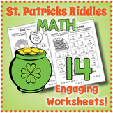 Secret Message St. Patrick's Day Math Riddle Worksheets