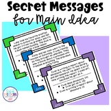 Secret Messages for Main Idea for Speech Therapy