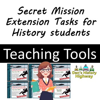 Preview of Secret Mission Extension Cards for History Students