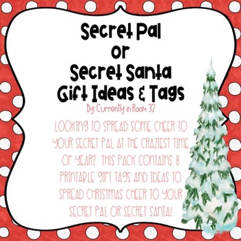 Preview of Secret Pal or Secret Santa Gift Tags