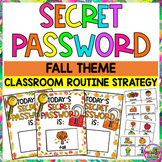 Secret Password Classroom Management Routines Hack - Fall 