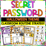 Secret Password Classroom Management Routines Strategy - H