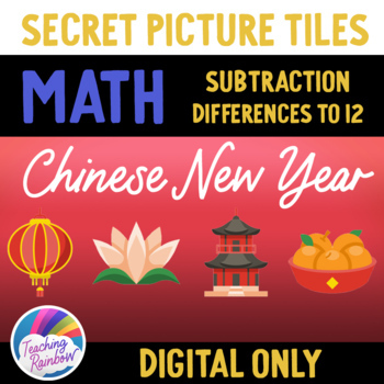 Preview of Secret Picture Tiles - Chinese New Year - Differences to 12 - 10 Puzzles
