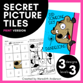 Secret Picture Tiles for Groundhog Day - Grades K-2 Math P