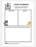 Secret Pizza Party Story Elements Worksheet