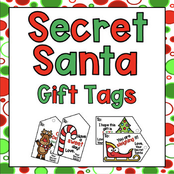 Secret Santa Gift Tags | Christmas by Sunny Stars | TPT