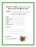 Secret Santa Information Sheet