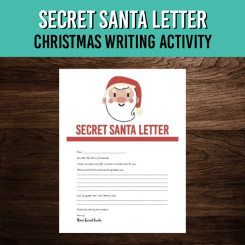 Secret Santa Letter Writing Activity / Christmas Party Printable