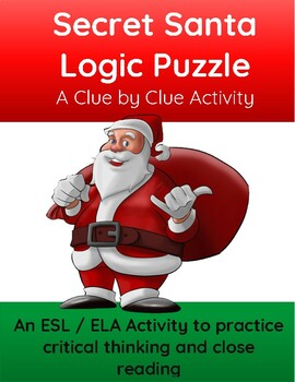 Preview of Secret Santa Logic Puzzle: A Clue by Clue Critical Thinking Game