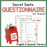 Secret Santa Questionnaire (For Students)