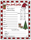 Secret Santa Questionnaire for Teachers and Staff