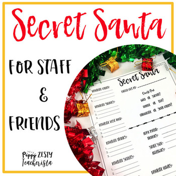 Preview of Secret Santa for Staff and Friends
