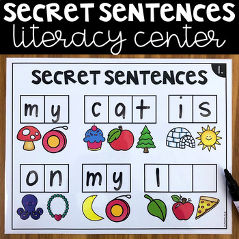 Preview of Secret Sentences - Literacy Center