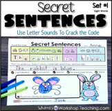 Secret Sentences 1 : Sentence Writing Practice Worksheets 