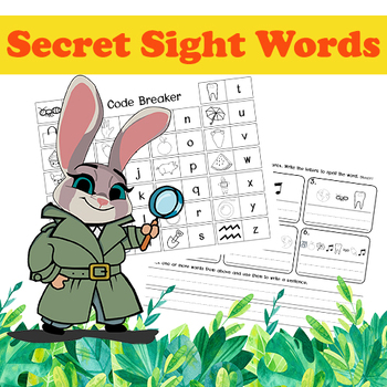 Preview of Secret Sight Words | Code Breaker Challenge