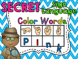 Color Words Centers Secret Word Sign Language Cards