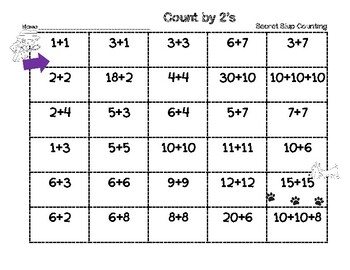 Preview of Secret Skip Counting Puzzles: Level 2