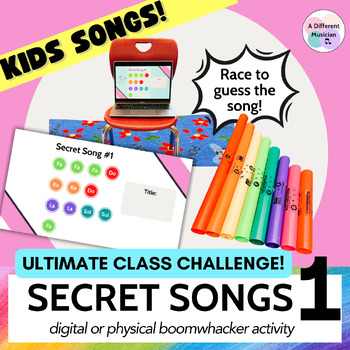 Preview of Secret Songs - Solfege Boomwhacker Music Activity - Online or Centers